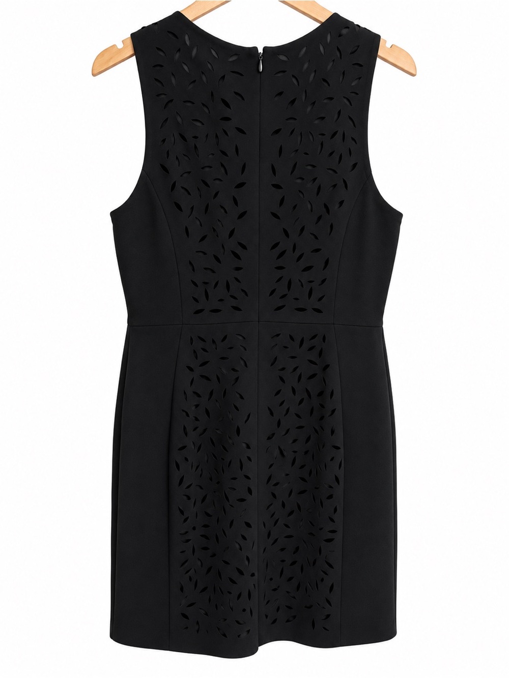Banana Republic Laser-Cut Black Sleeveless Mini Dress